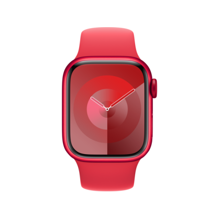 Apple Watch S9 GPS 41mm RED Alu Case w RED Sport Band - S/M